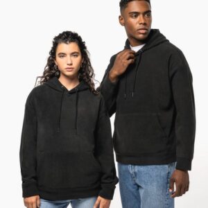 Sweat-shirt à capuche oversize en micropolaire recyclée unisexe