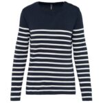 Rayé marine / Blanc cassé