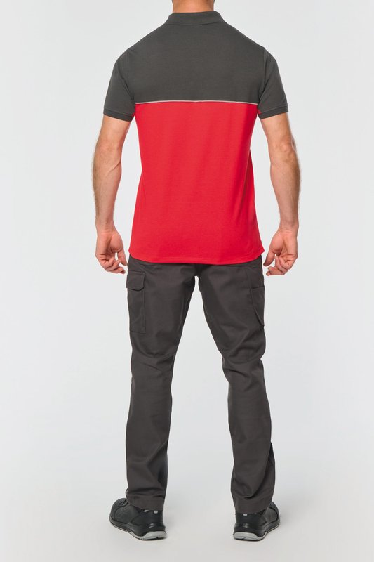 Polo bicolore écoresponsable manches courtes unisexe – Image 29