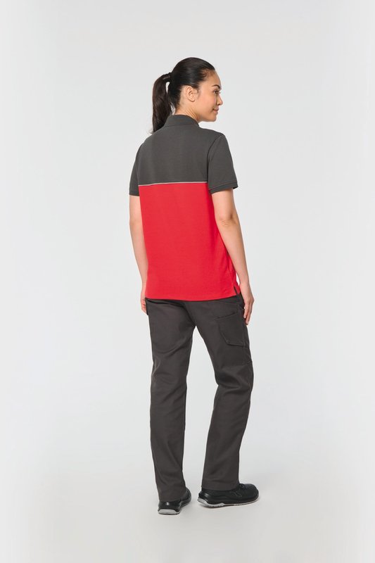Polo bicolore écoresponsable manches courtes unisexe – Image 7