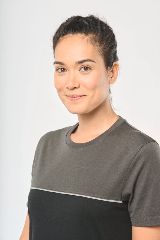 T-shirt bicolore écoresponsable manches courtes unisexe – Image 22