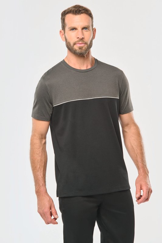 T-shirt bicolore écoresponsable manches courtes unisexe – Image 11