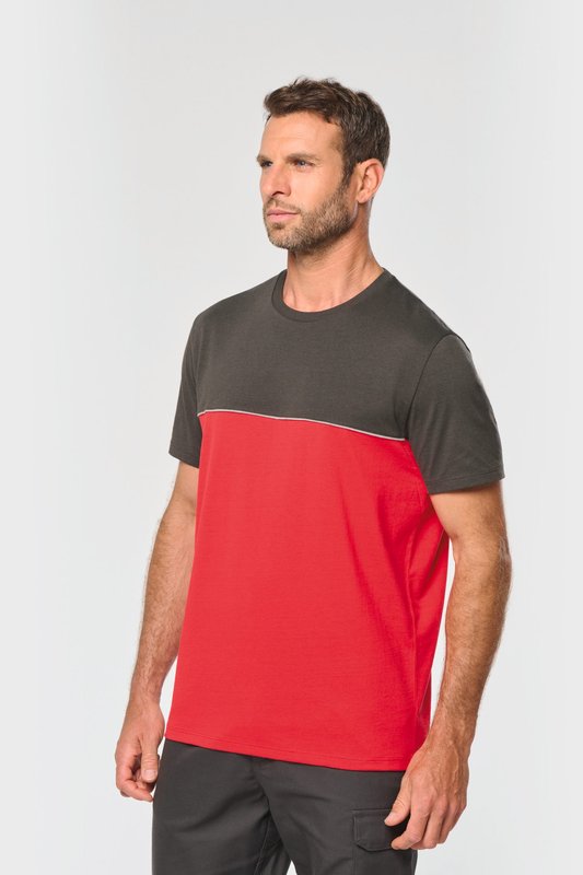 T-shirt bicolore écoresponsable manches courtes unisexe – Image 3