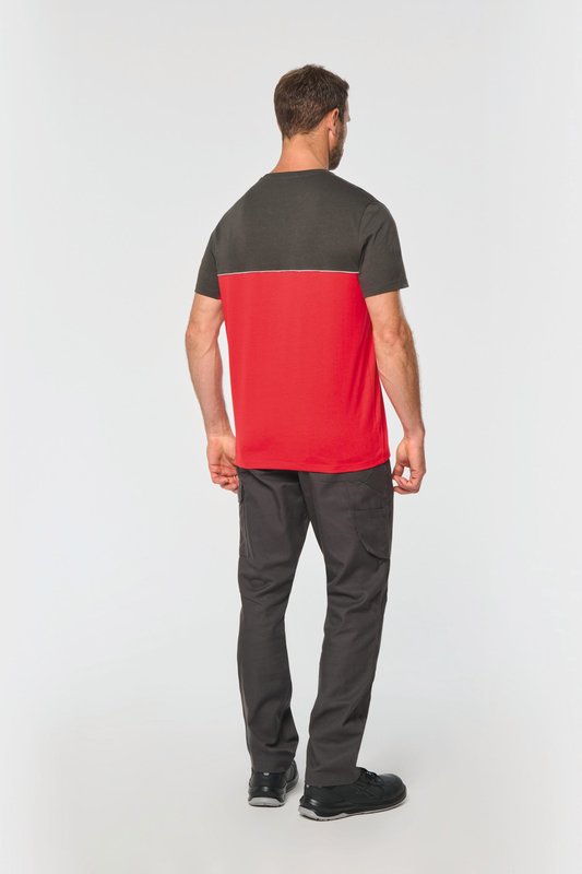 T-shirt bicolore écoresponsable manches courtes unisexe – Image 4