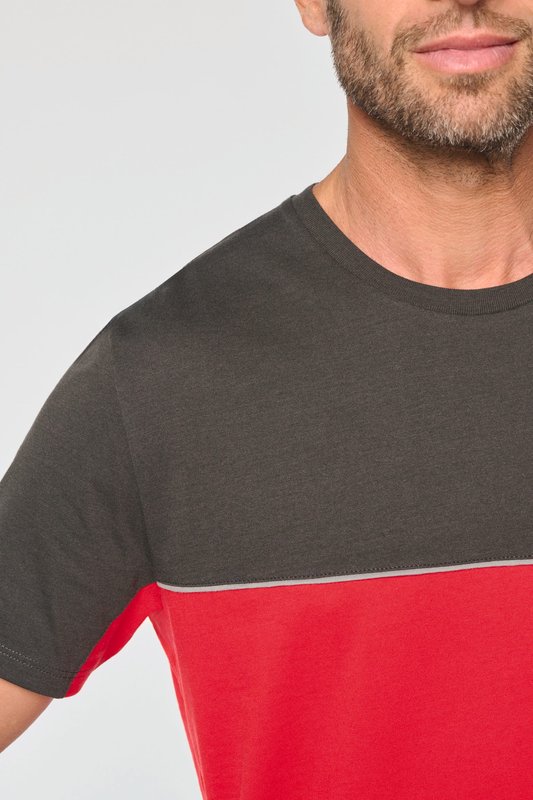 T-shirt bicolore écoresponsable manches courtes unisexe – Image 6