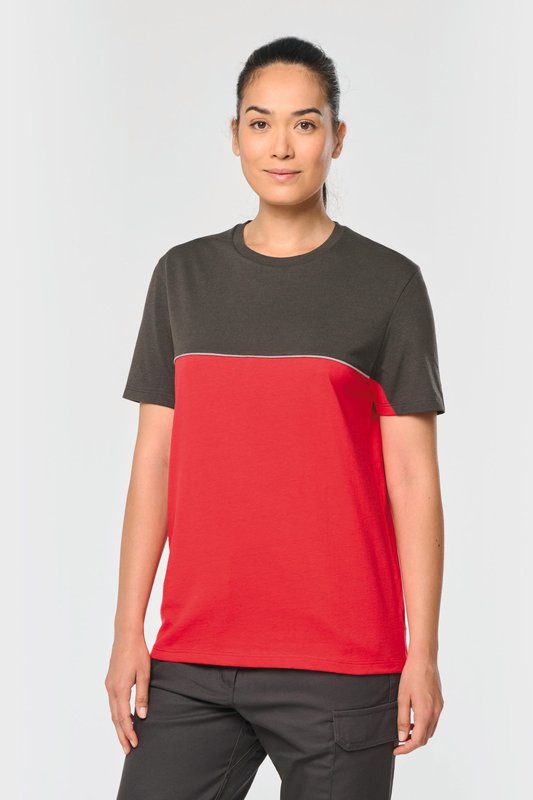 T-shirt bicolore écoresponsable manches courtes unisexe – Image 7
