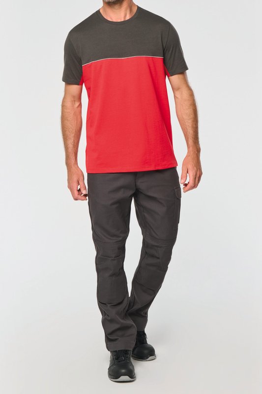 T-shirt bicolore écoresponsable manches courtes unisexe – Image 35