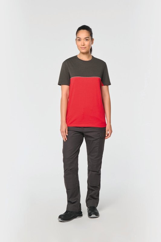 T-shirt bicolore écoresponsable manches courtes unisexe – Image 9