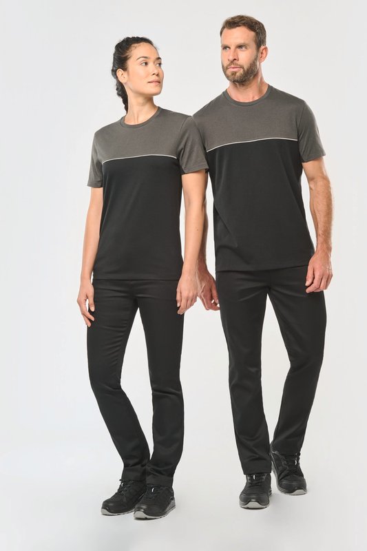 T-shirt bicolore écoresponsable manches courtes unisexe – Image 21