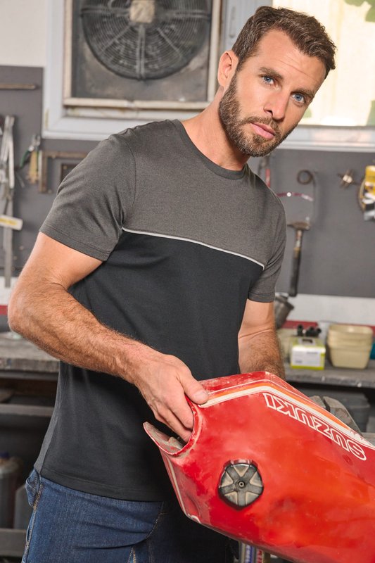 T-shirt bicolore écoresponsable manches courtes unisexe – Image 19