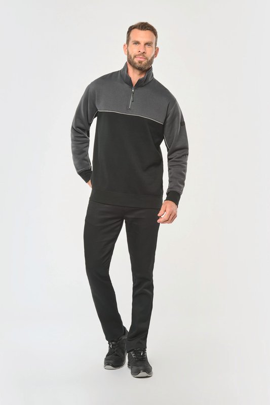 Sweat-shirt écoresponsable col zippé unisexe – Image 19
