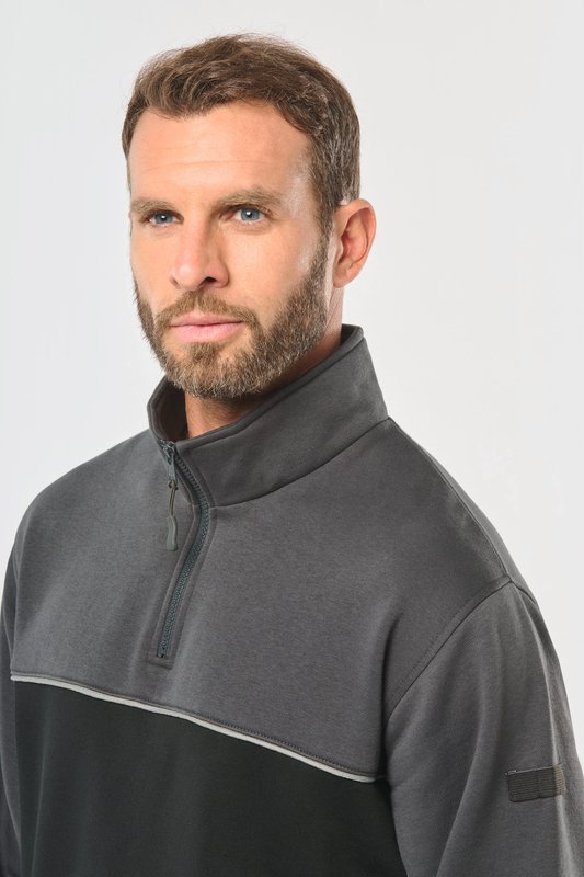 Sweat-shirt écoresponsable col zippé unisexe – Image 10