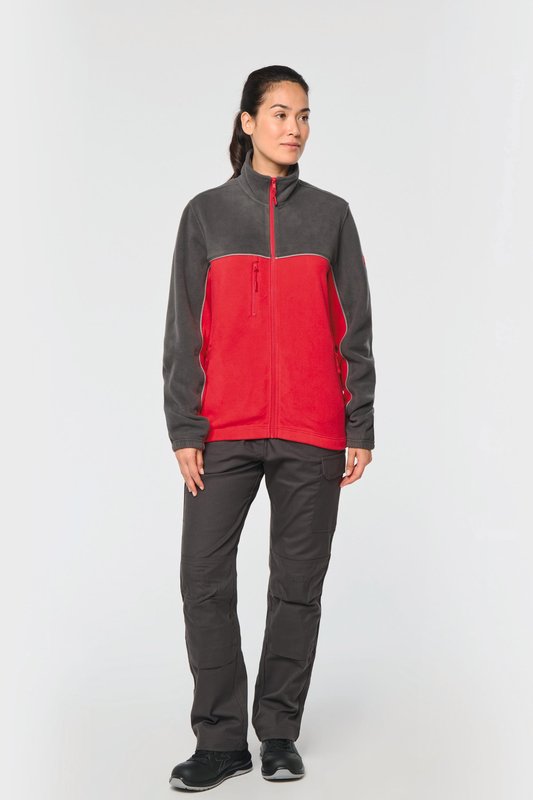 Veste micropolaire bicolore écoresponsable unisexe – Image 4