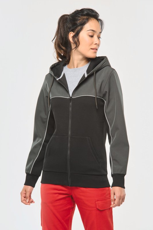Veste molleton bicolore zippée à capuche écoresponsable unisexe – Image 22