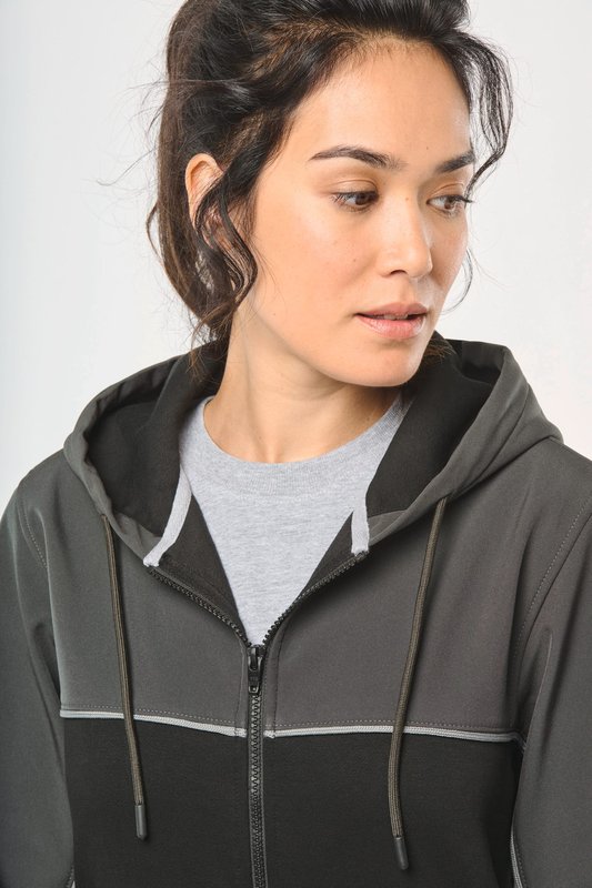 Veste molleton bicolore zippée à capuche écoresponsable unisexe – Image 24