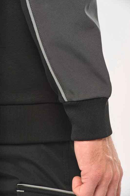 Veste molleton bicolore zippée à capuche écoresponsable unisexe – Image 15