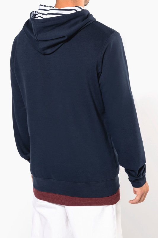 Sweat-shirt à capuche contrastée à motifs unisexe – Image 26