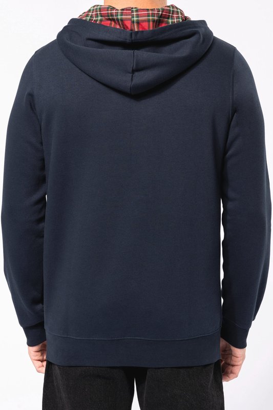 Sweat-shirt à capuche contrastée à motifs unisexe – Image 15