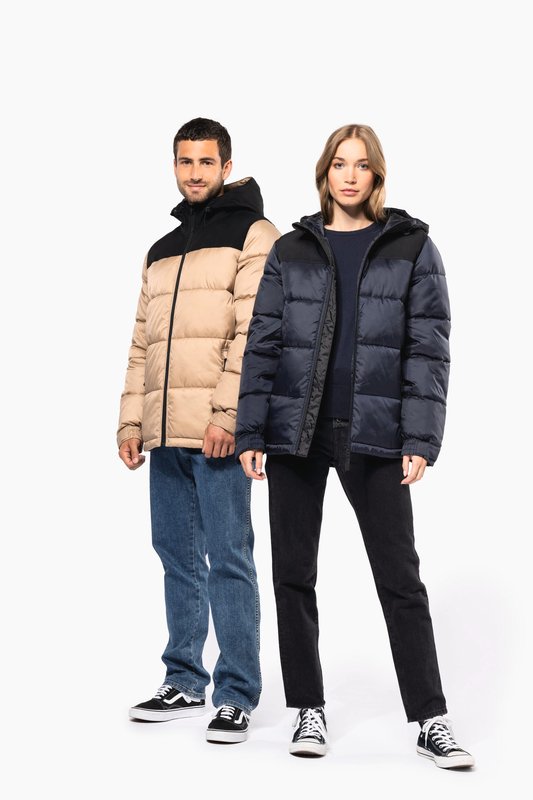 Parka matelassée à capuche bi-ton unisexe – Image 12