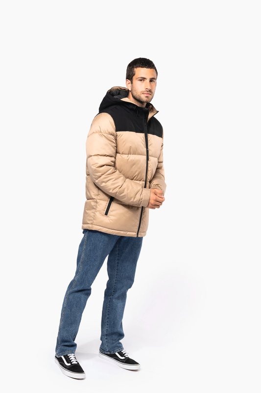 Parka matelassée à capuche bi-ton unisexe – Image 6