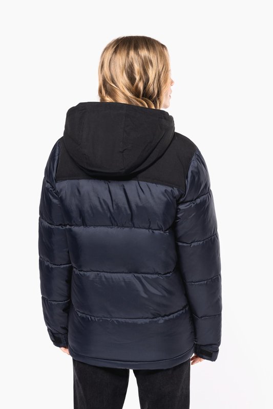 Parka matelassée à capuche bi-ton unisexe – Image 8