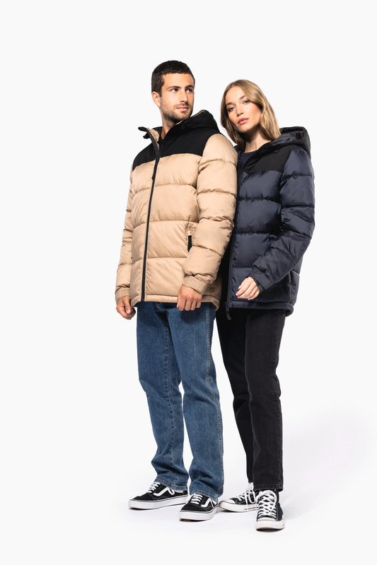 Parka matelassée à capuche bi-ton unisexe – Image 13