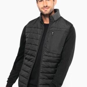 Bodywarmer bi-matière homme