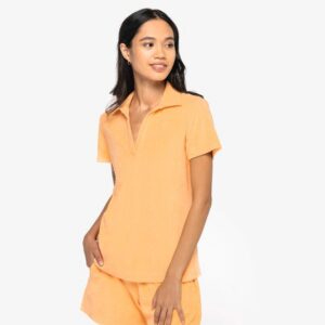 Polo écoresponsable en éponge femme