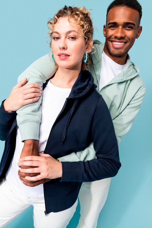 Sweat-shirt écoresponsable zippé à capuche homme – Image 25