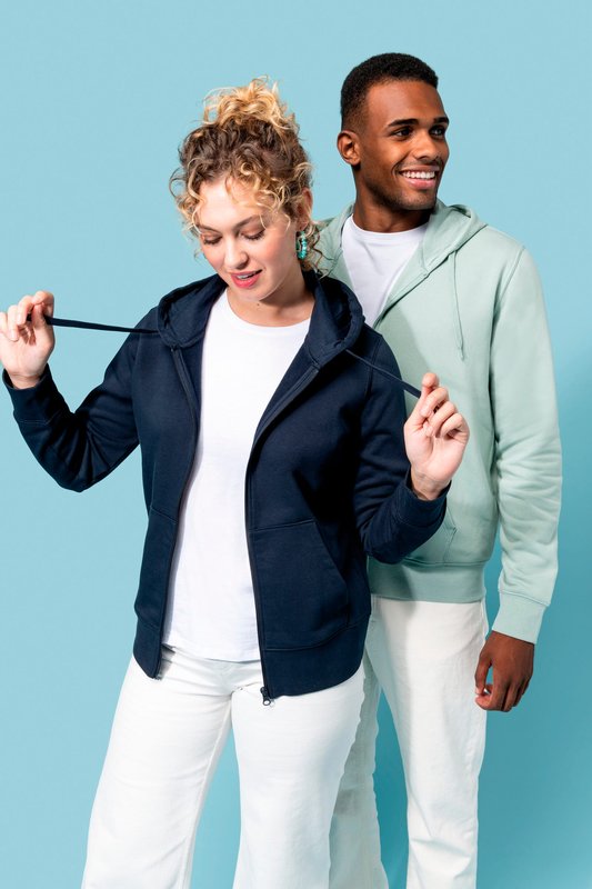 Sweat-shirt écoresponsable zippé à capuche homme – Image 18