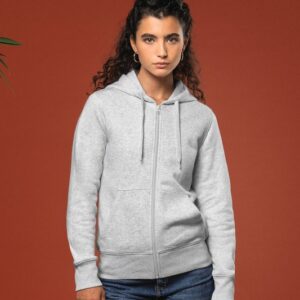 Sweat-shirt écoresponsable zippé à capuche femme