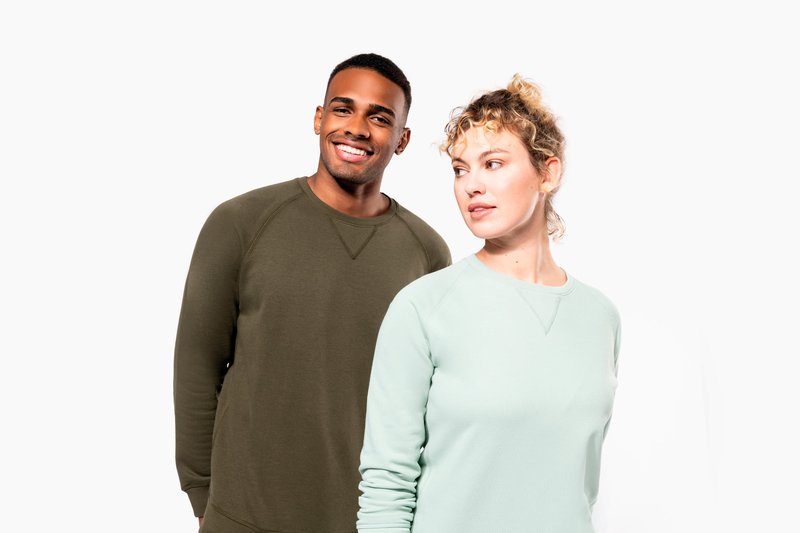 Sweat-shirt Bio col rond manches raglan homme – Image 18