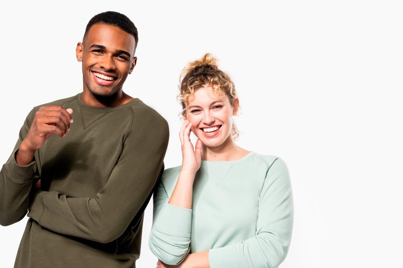 Sweat-shirt Bio col rond manches raglan homme – Image 17