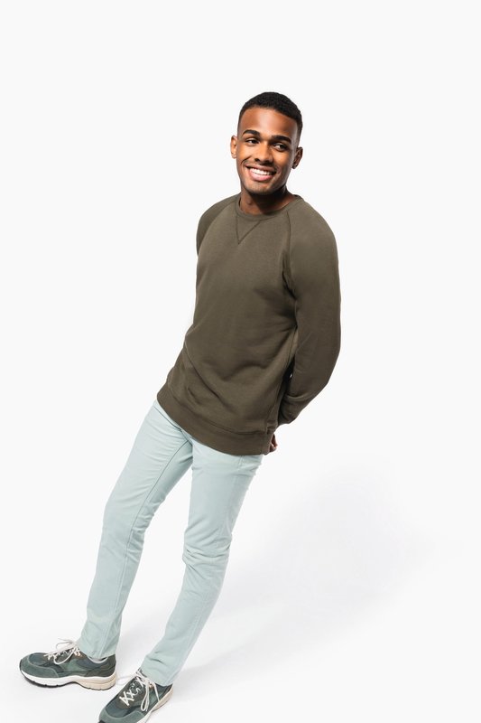 Sweat-shirt Bio col rond manches raglan homme – Image 6