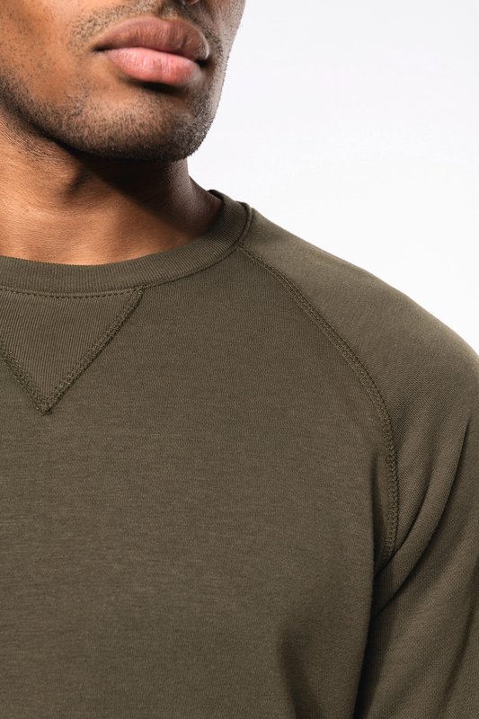 Sweat-shirt Bio col rond manches raglan homme – Image 9