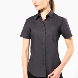 Chemise popeline manches courtes femme