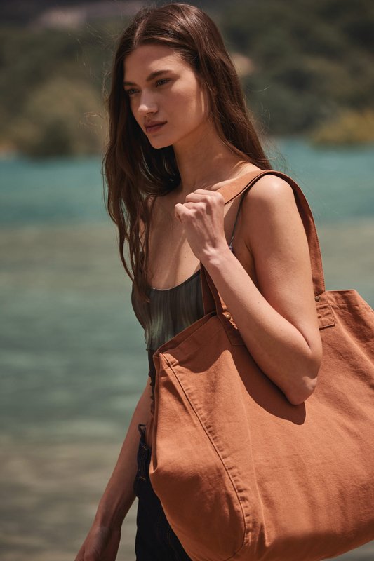 Sac de shopping en coton délavé – Image 8