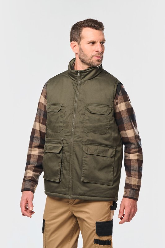 Gilet polycoton multipoches rembourré unisexe – Image 3