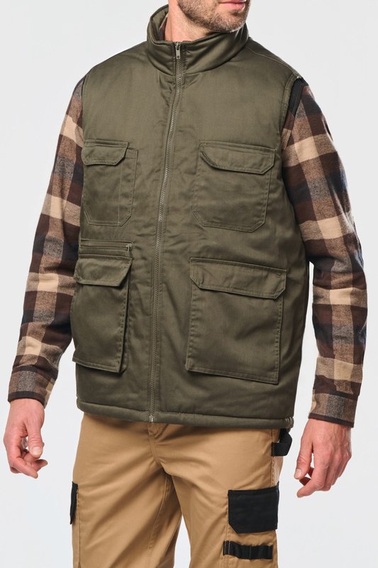 Gilet polycoton multipoches rembourré unisexe – Image 25