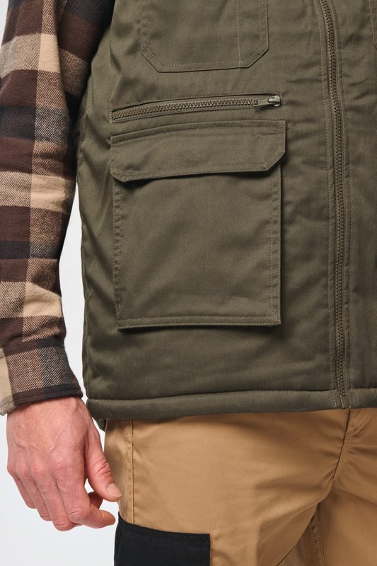 Gilet polycoton multipoches rembourré unisexe – Image 8