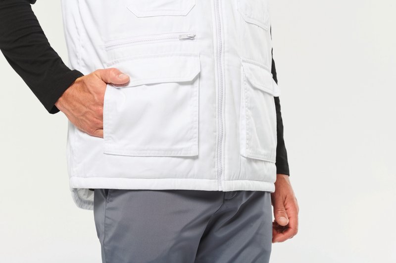 Gilet polycoton multipoches rembourré unisexe – Image 22