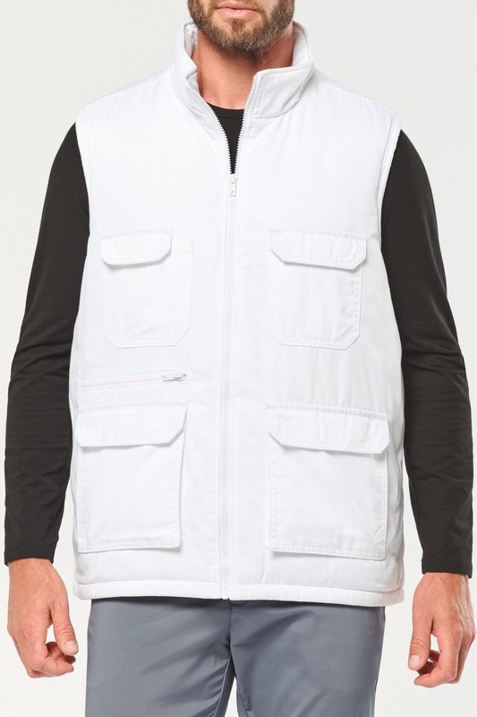 Gilet polycoton multipoches rembourré unisexe – Image 24