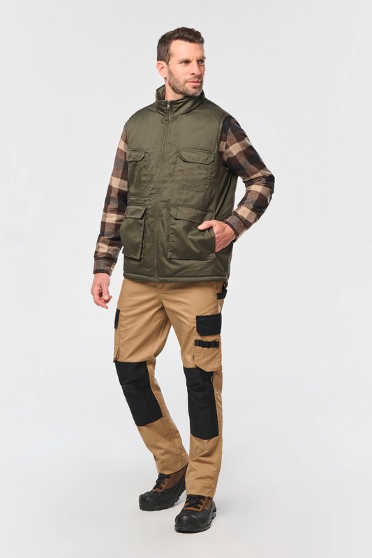 Gilet polycoton multipoches rembourré unisexe – Image 5