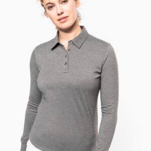 Polo jersey manches longues femme