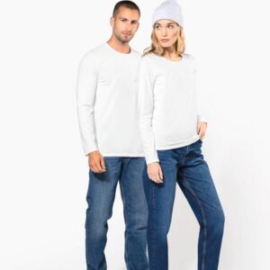 T-shirt col rond manches longues femme