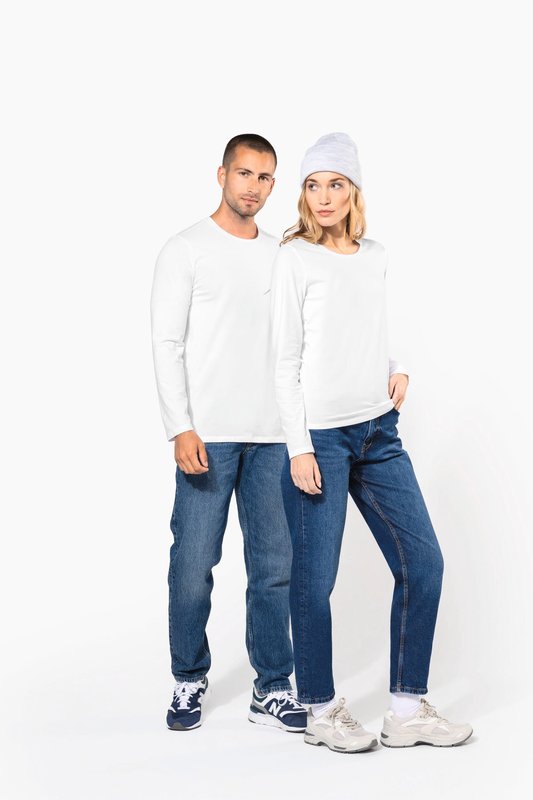 T-shirt col rond manches longues femme