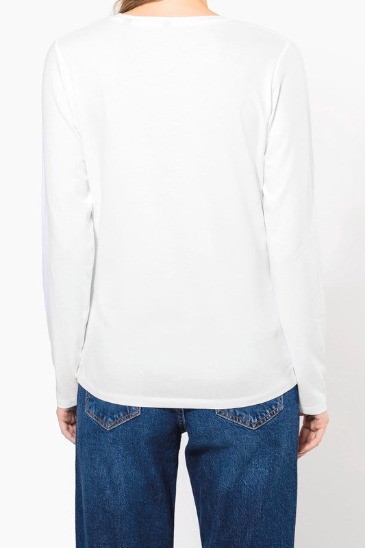 T-shirt col rond manches longues femme – Image 15