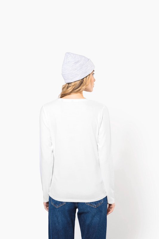 T-shirt col rond manches longues femme – Image 7