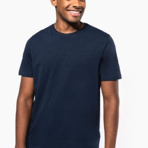 T-shirt slub écoresponsable col rond manches courtes homme