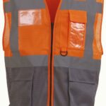 Orange haute visibilité / Gris